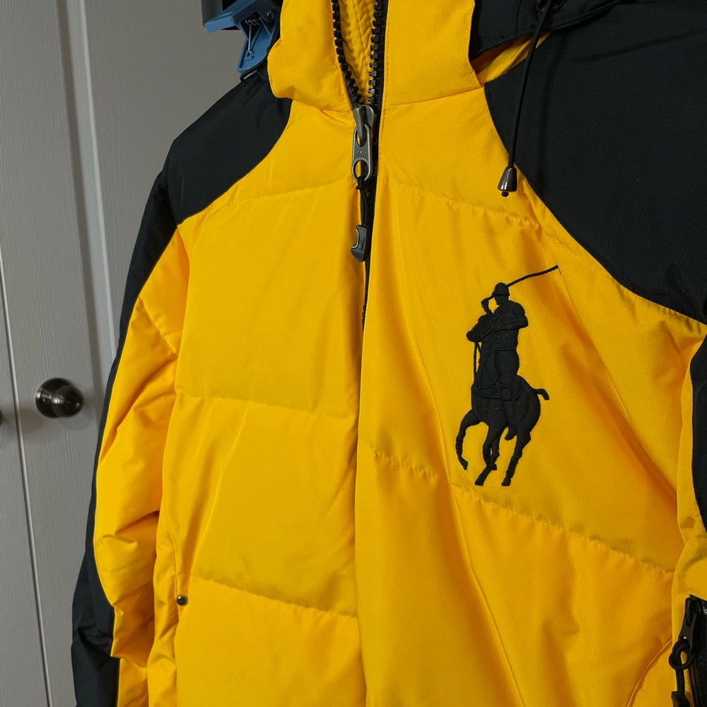 MEN’S Polo Ralph Lauren Yellow Big Pony Winter Jacket - Picture 2 of 3